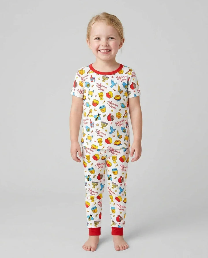 Zweiteiliges, kurzärmliges Pyjama-Set mit Marienkäfern
