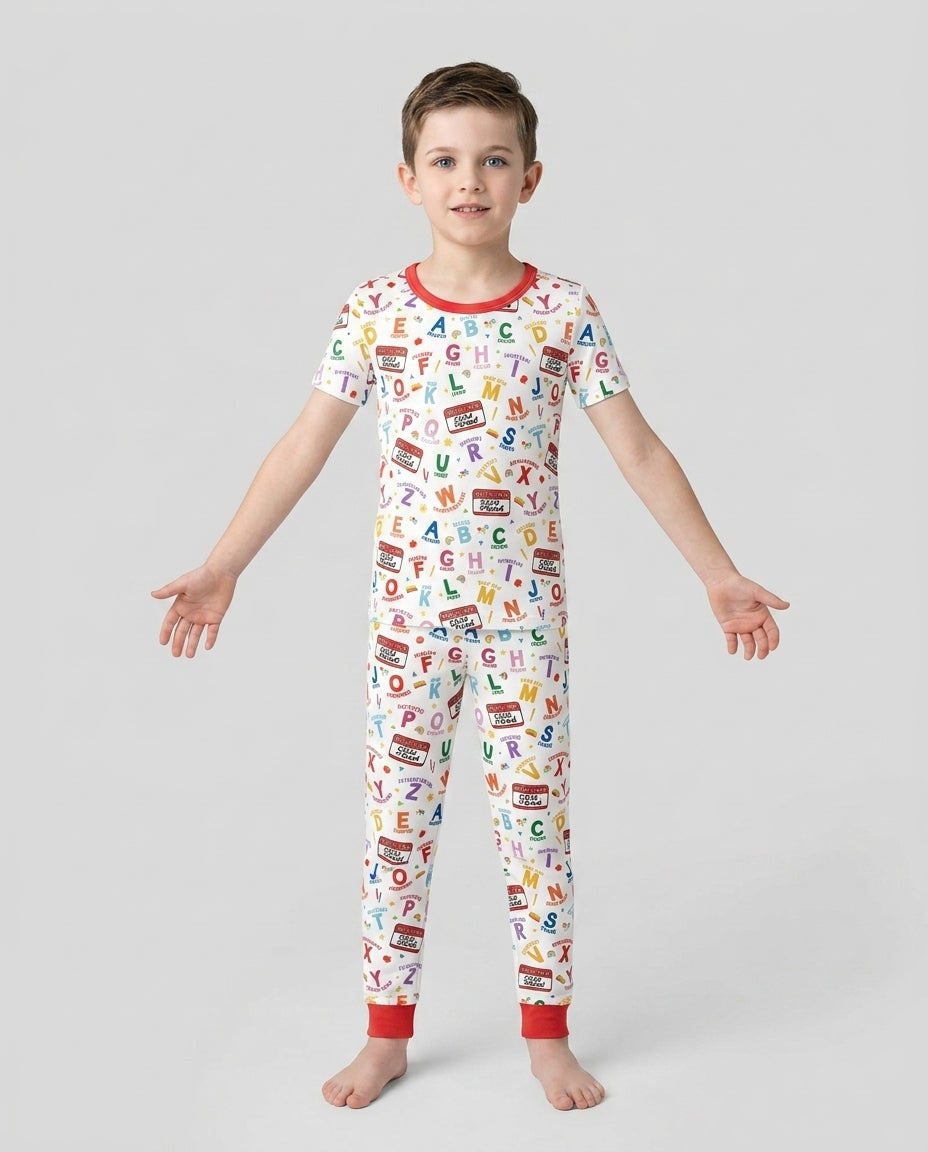 Zweiteiliges, kurzärmliges Pyjama-Set mit Marienkäfern
