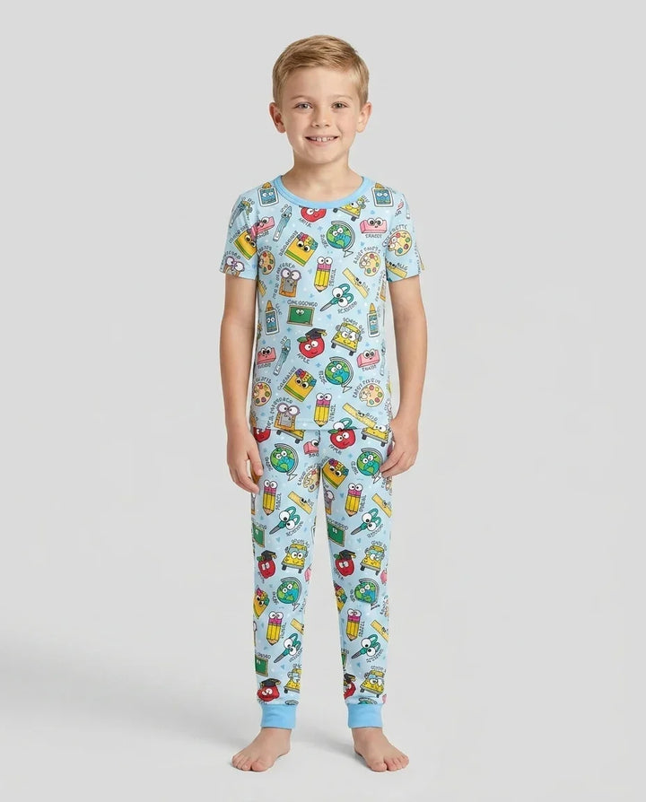 Zweiteiliges, kurzärmliges Pyjama-Set mit Marienkäfern