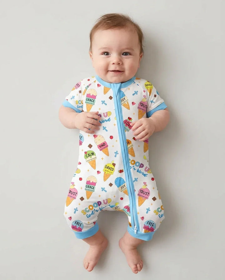 Pijama corto con cremallera de bambú a juego para toda la familia Mini Mystic