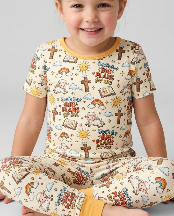 Zweiteiliges, kurzärmliges Pyjama-Set mit Marienkäfern