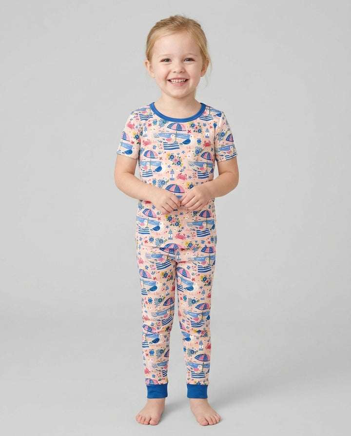 A Day At The Shore Bamboo Two Piece Short Sleeve Pajama Set