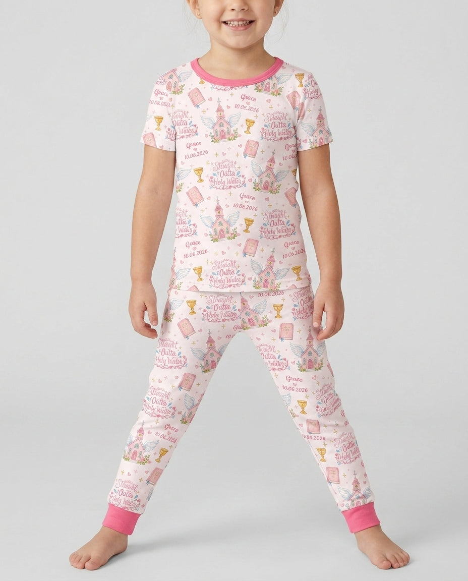 Zweiteiliges, kurzärmliges Pyjama-Set mit Marienkäfern