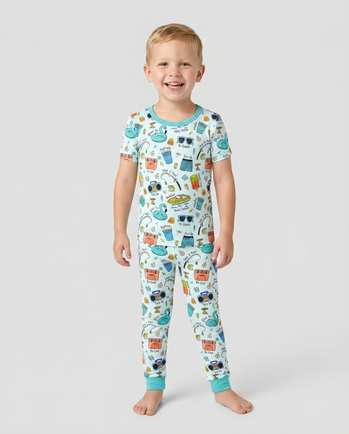 Lake Days Bamboo Two Piece Short Sleeve Pajama Set