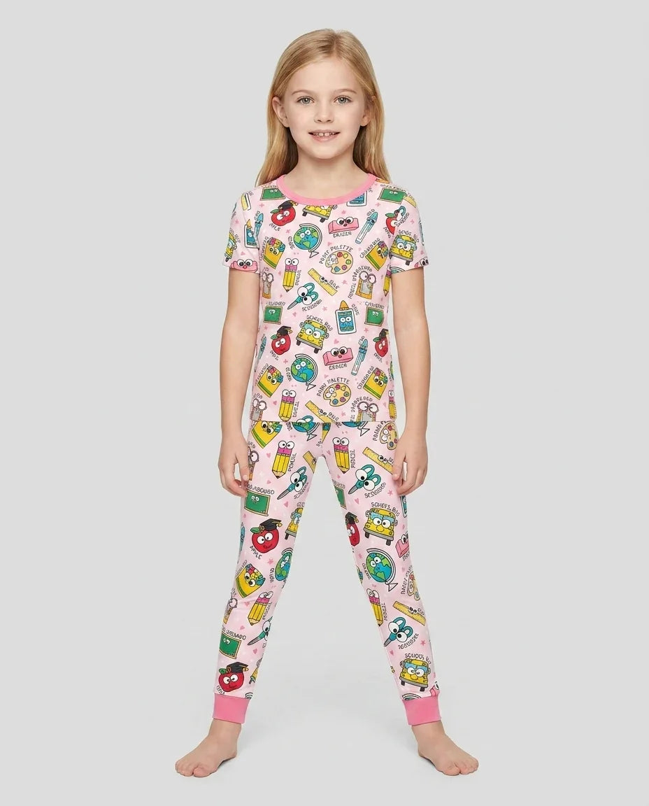 Zweiteiliges, kurzärmliges Pyjama-Set mit Marienkäfern