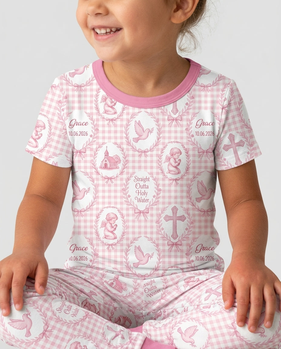 Zweiteiliges, kurzärmliges Pyjama-Set mit Marienkäfern