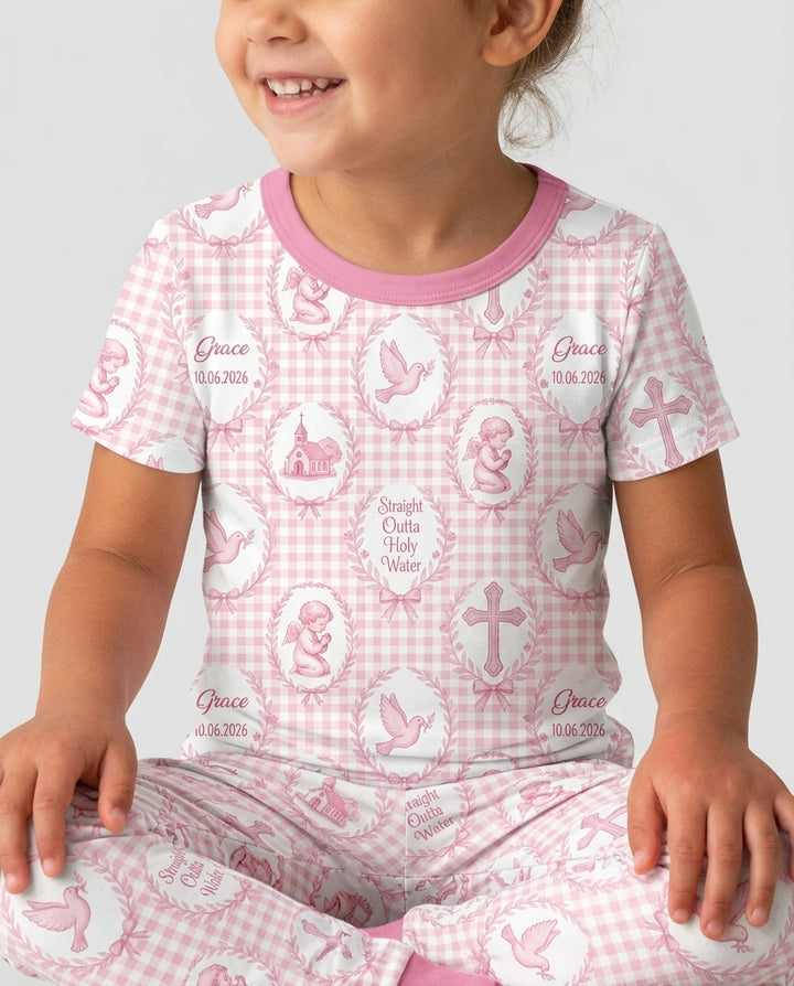 Zweiteiliges, kurzärmliges Pyjama-Set mit Marienkäfern