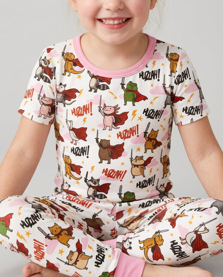Zweiteiliges, kurzärmliges Pyjama-Set mit Marienkäfern