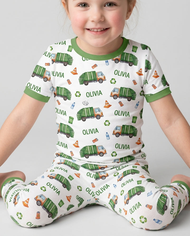Zweiteiliges, kurzärmliges Pyjama-Set mit Marienkäfern
