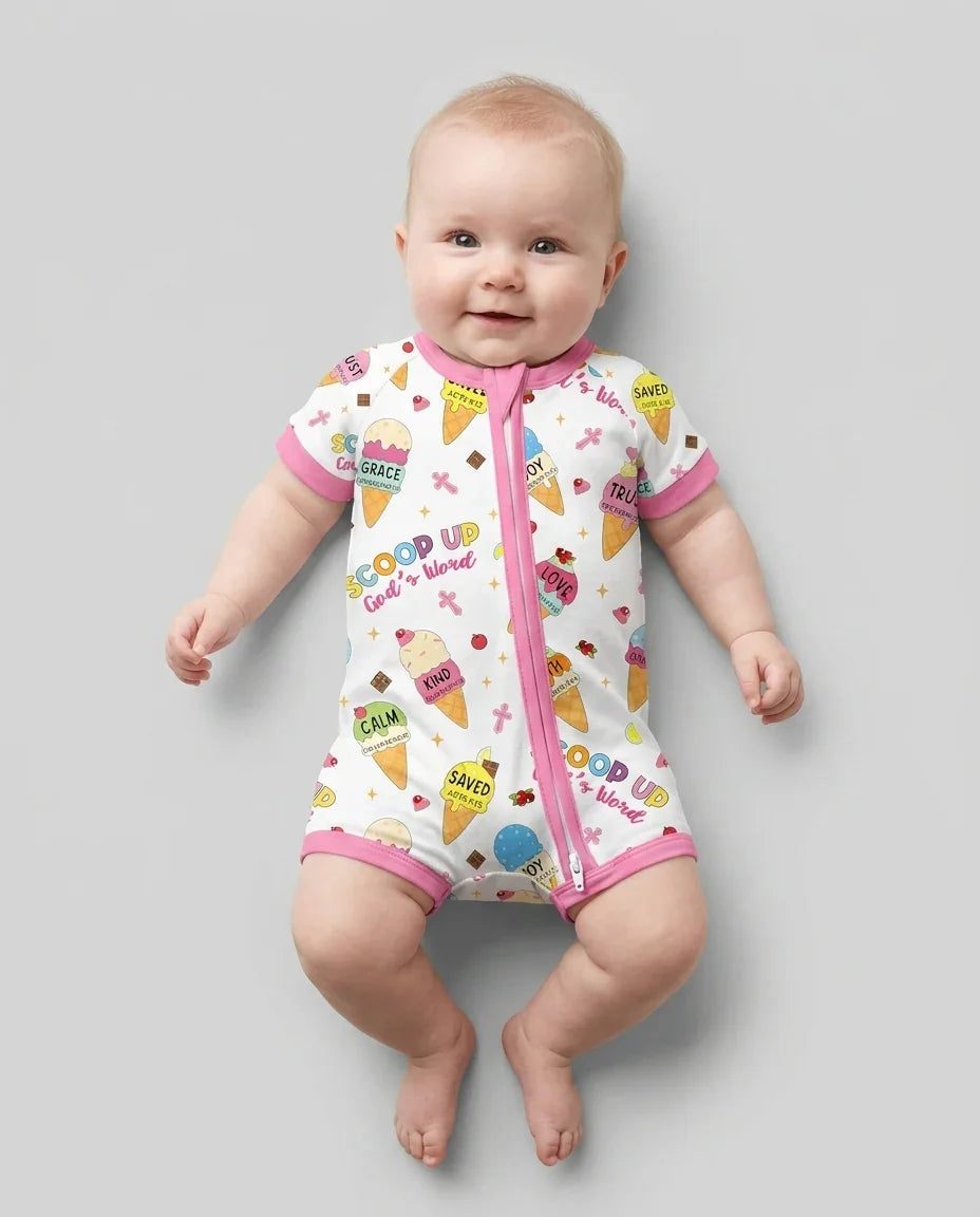 Pijama corto con cremallera de bambú a juego para toda la familia Mini Mystic