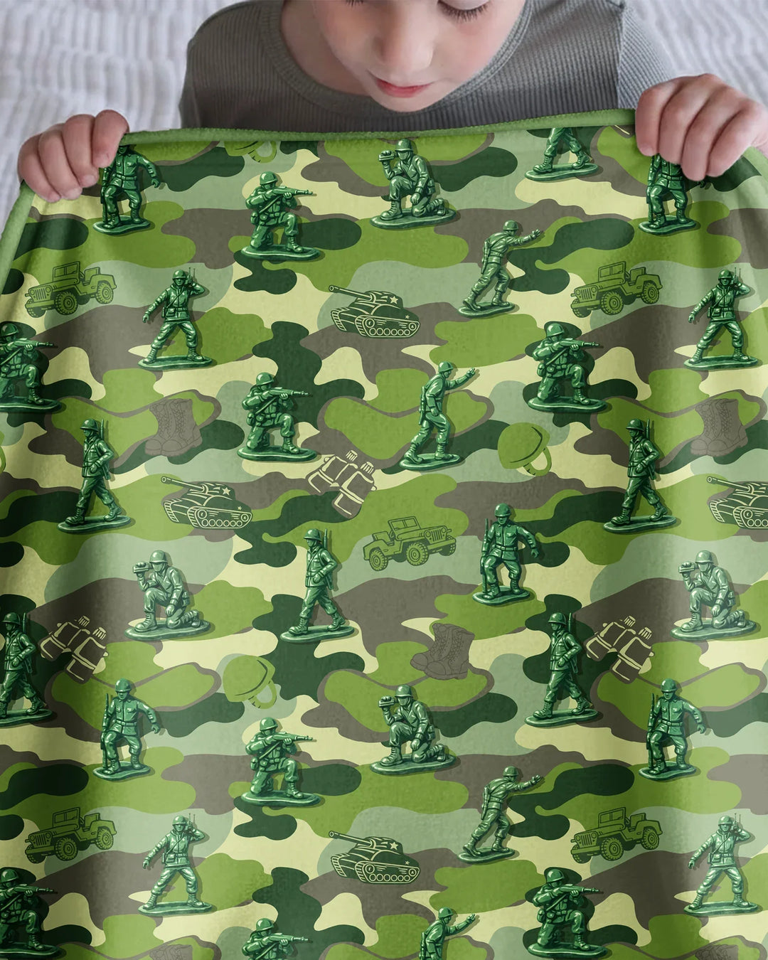 Green Army Men Bamboo Blanket