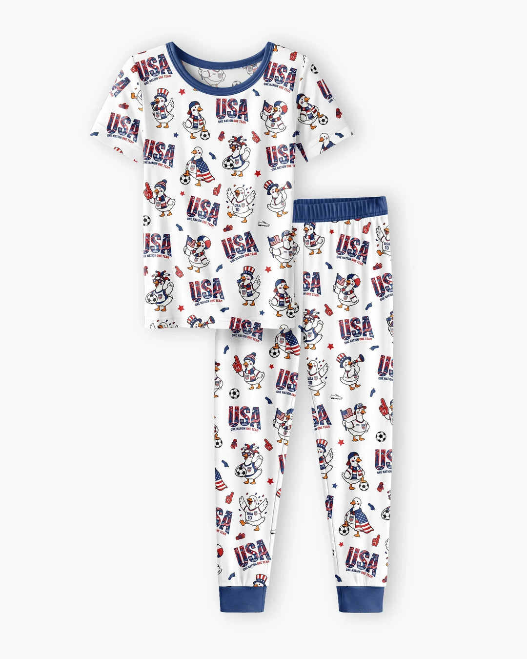 Conjunto de pijama de dos piezas de manga corta de bambú