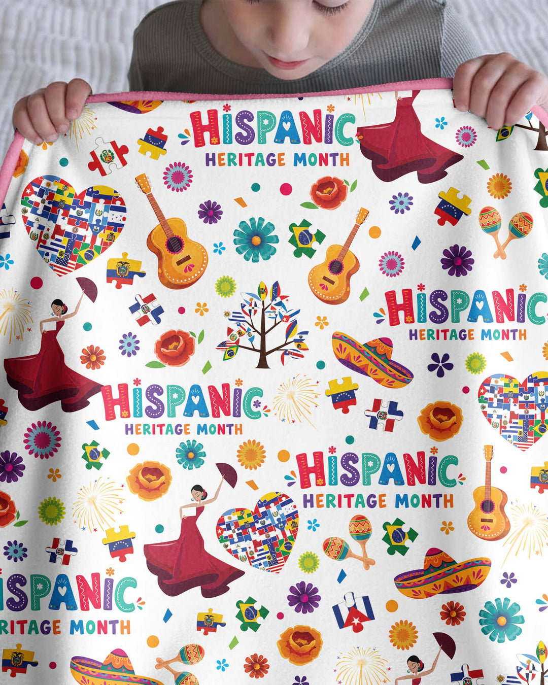 Fiesta Hispanic Heritage Month Bamboo Blanket