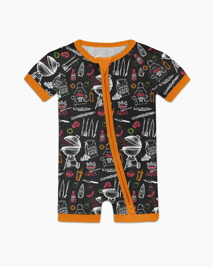 Backyard BBQ Party Family Matching Bamboo Shorty Zippy