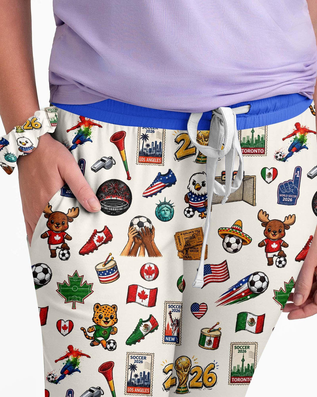 Soccer Cup 2026 Family Matching Bamboo Women Pajama Set