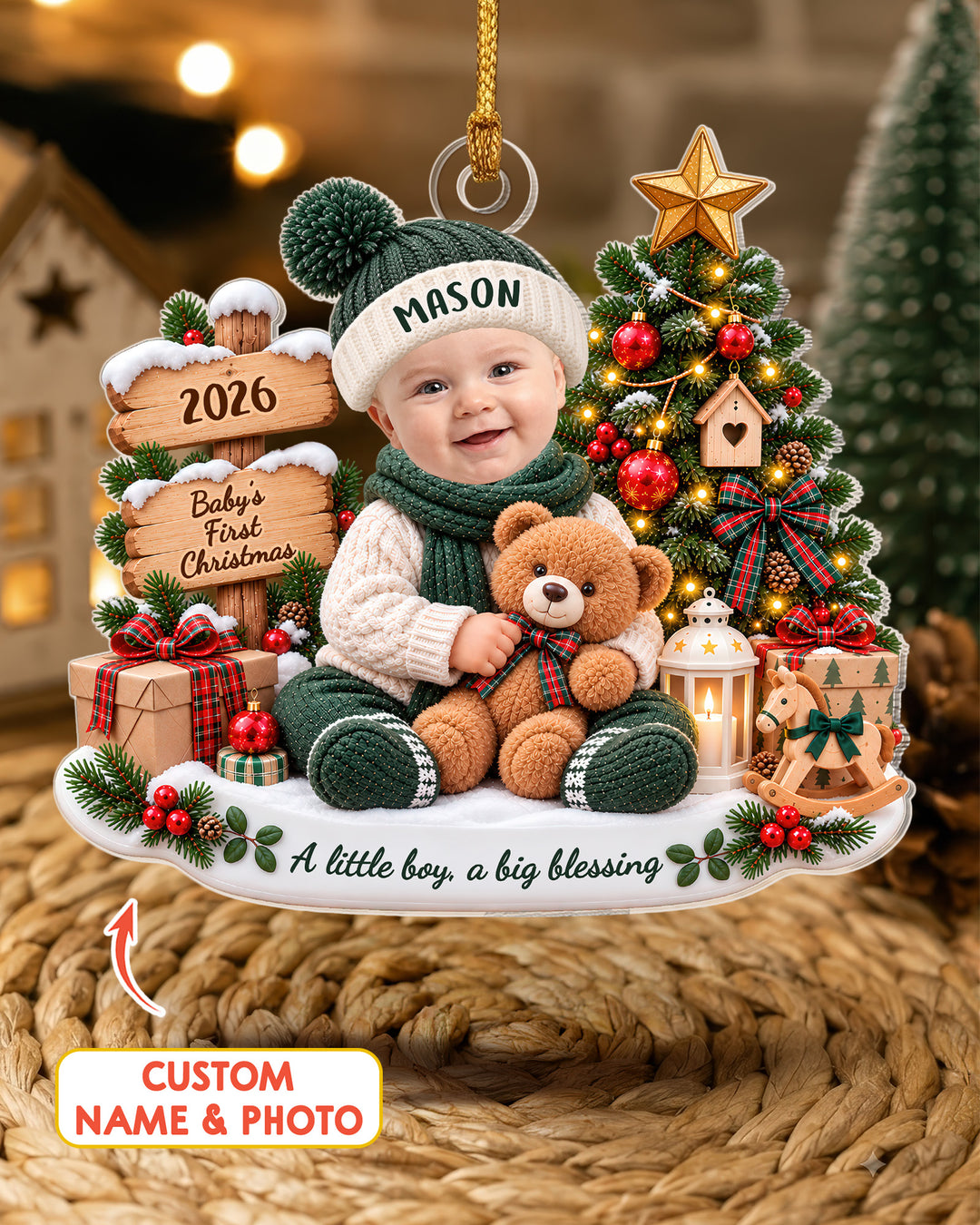 Happy Christmas My Baby Acrylic Ornament