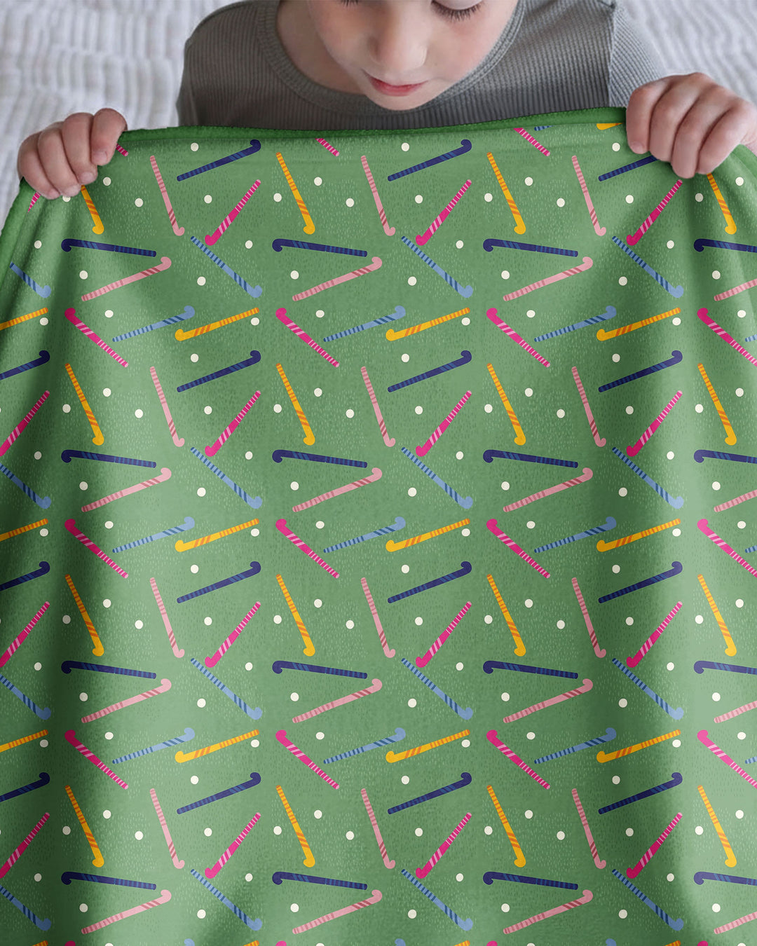 Field Hockey Fun Bamboo Blanket