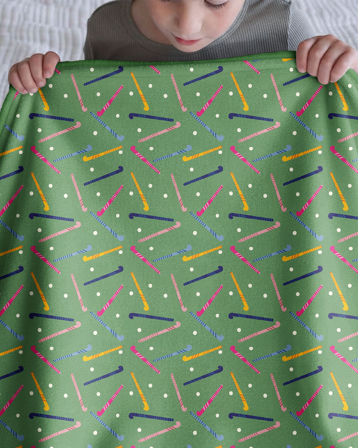 Field Hockey Fun Bamboo Blanket