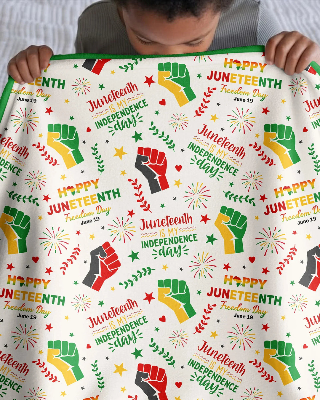 Happy Juneteenth Freedom Day Bamboo Blanket