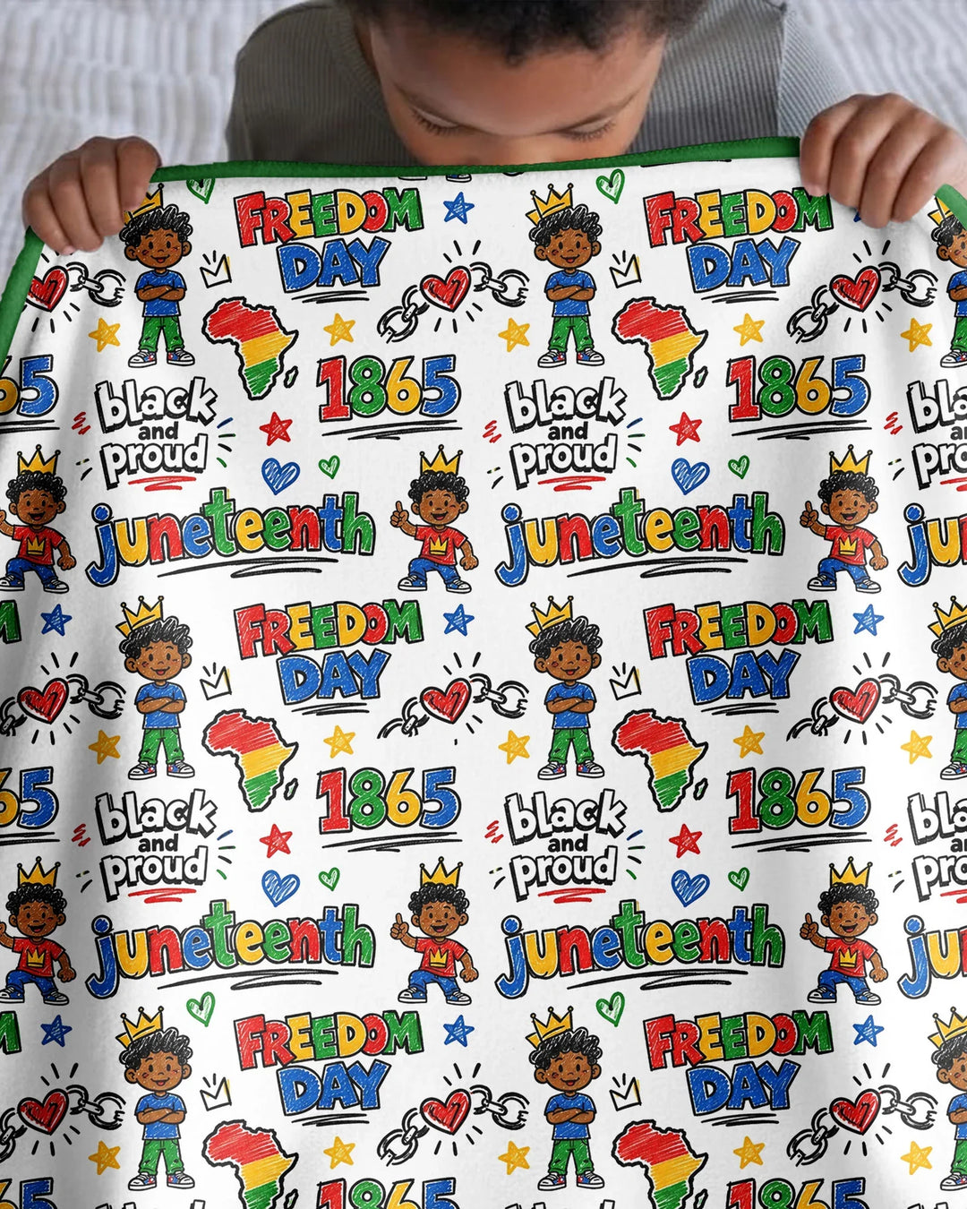 Juneteenth Black and Proud Bamboo Blanket