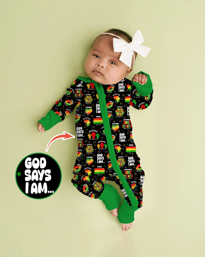 God Says I Am Juneteenth Blessings Bamboo Convertible Zippy