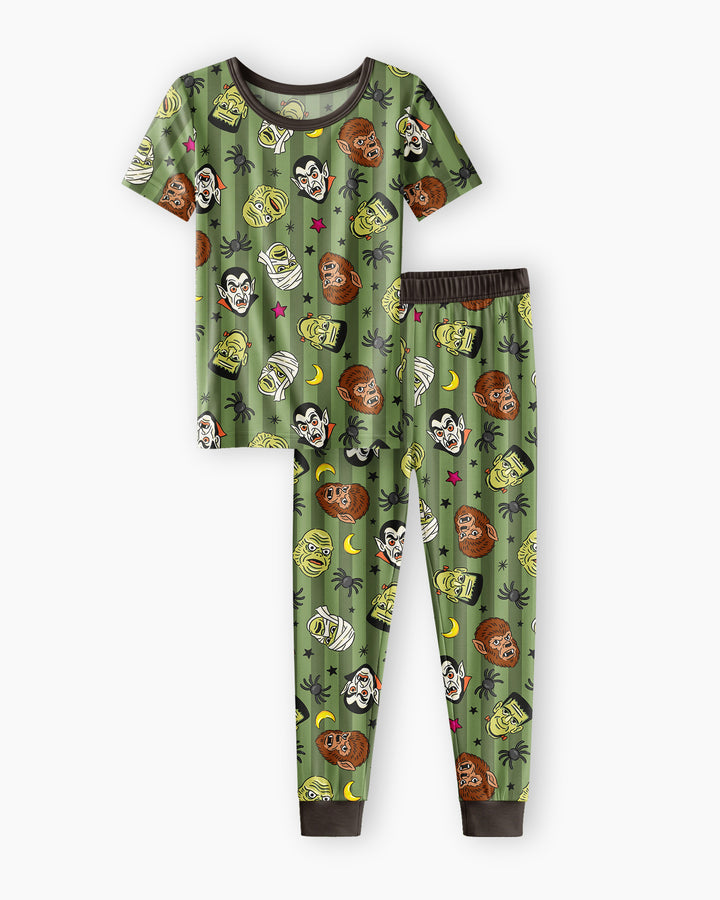 Conjunto de pijama de dos piezas de manga corta de bambú