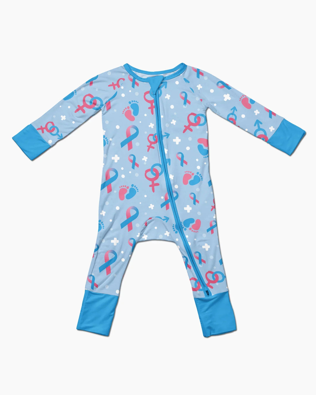 Infertility Awareness Blue and Pink Bamboo Convertible Zippy