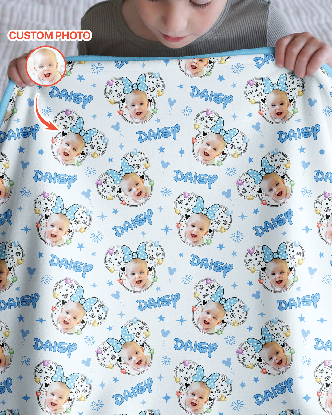Custom Photo Little Princess Bamboo Blanket