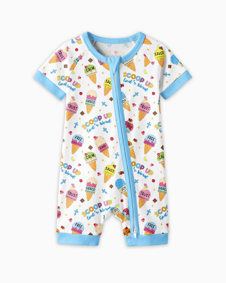Pijama corto con cremallera de bambú a juego para toda la familia Mini Mystic