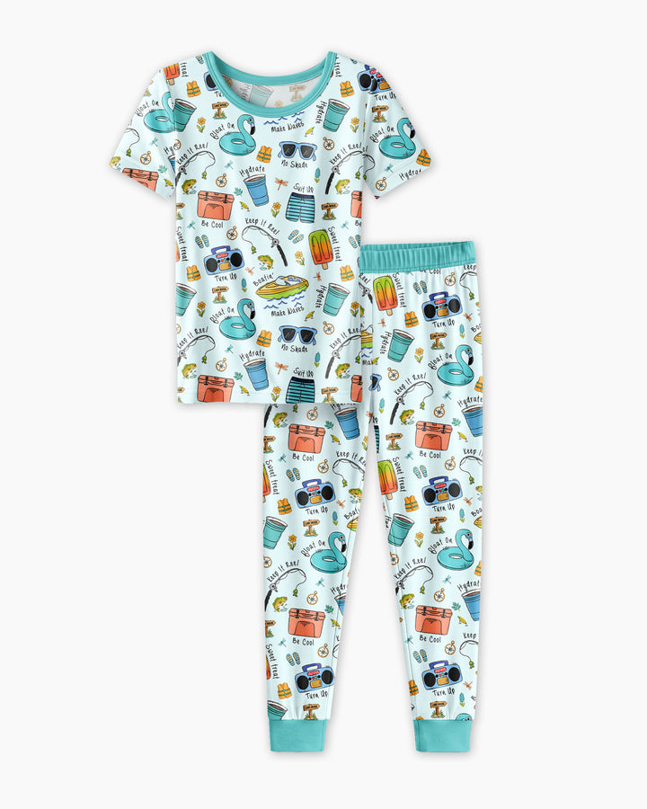 Lake Days Bamboo Two Piece Short Sleeve Pajama Set