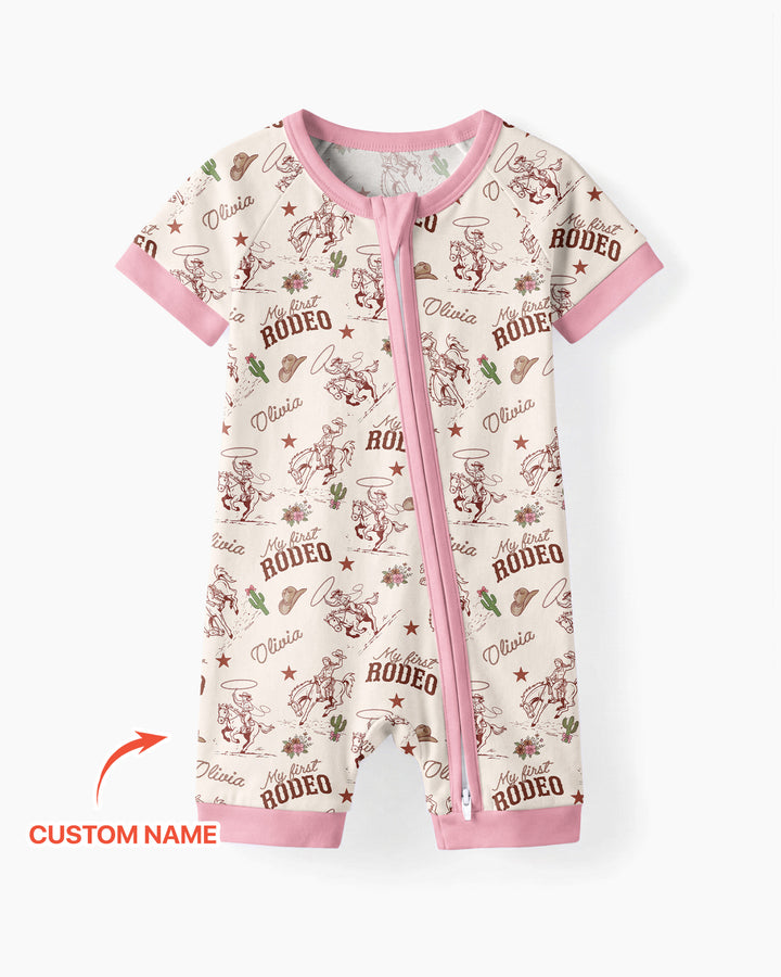 Plantilla PERSONALIZADA de Bambú Pijama Corto con Cremallera