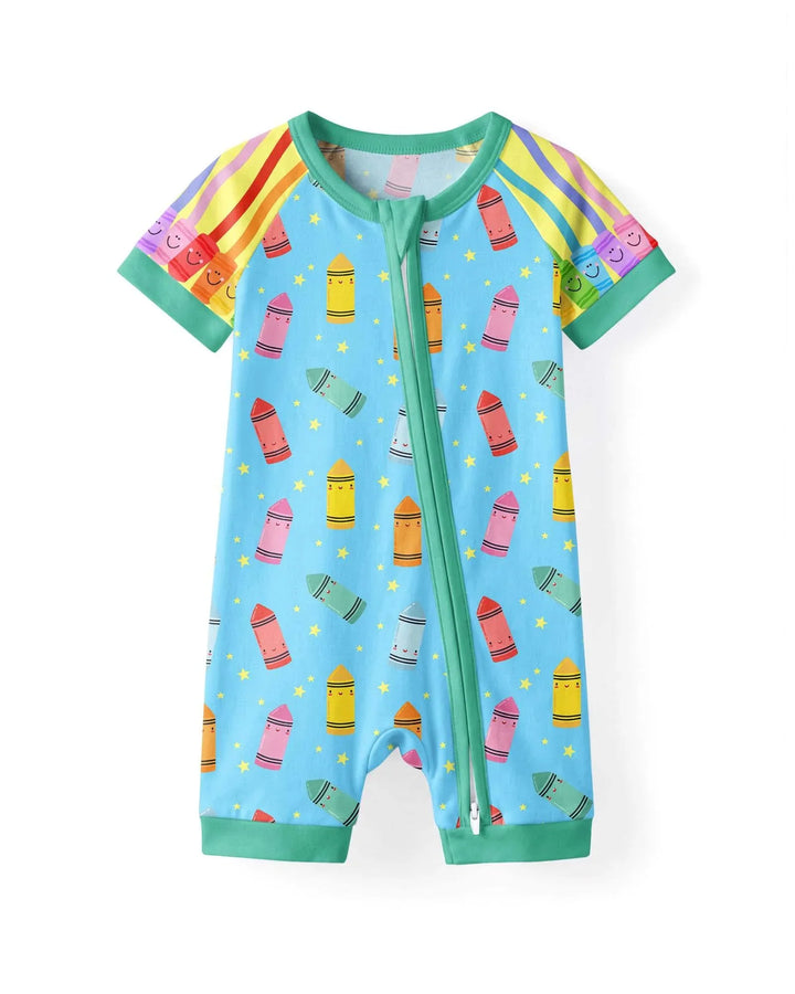 Happy Crayon Friends Bamboo Shorty Zippy