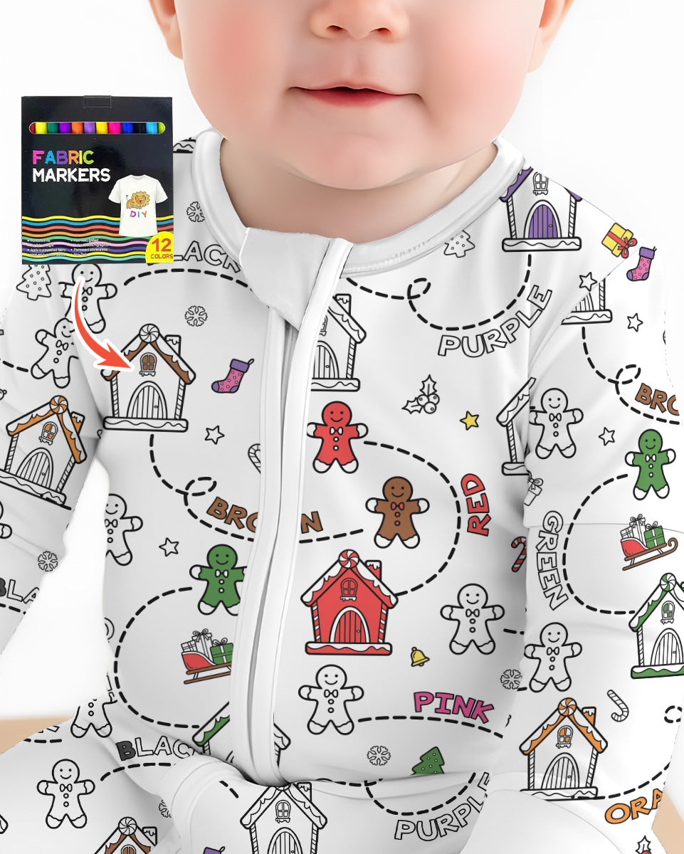 Colorable Matching Color Gingerbread Bamboo Convertible Zippy