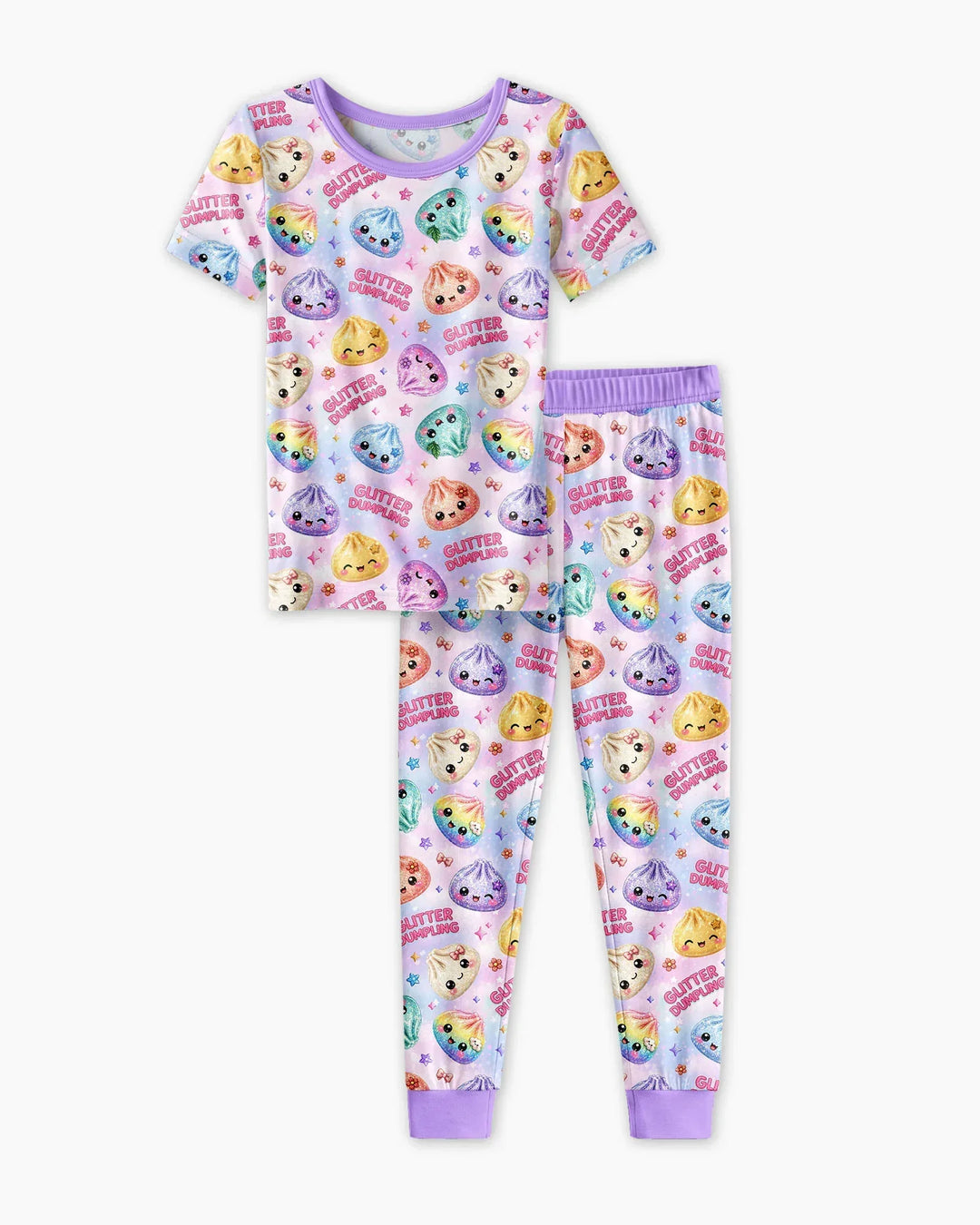 Glitter Dumpling Bamboo Two Piece Short Sleeve Pajama Set
