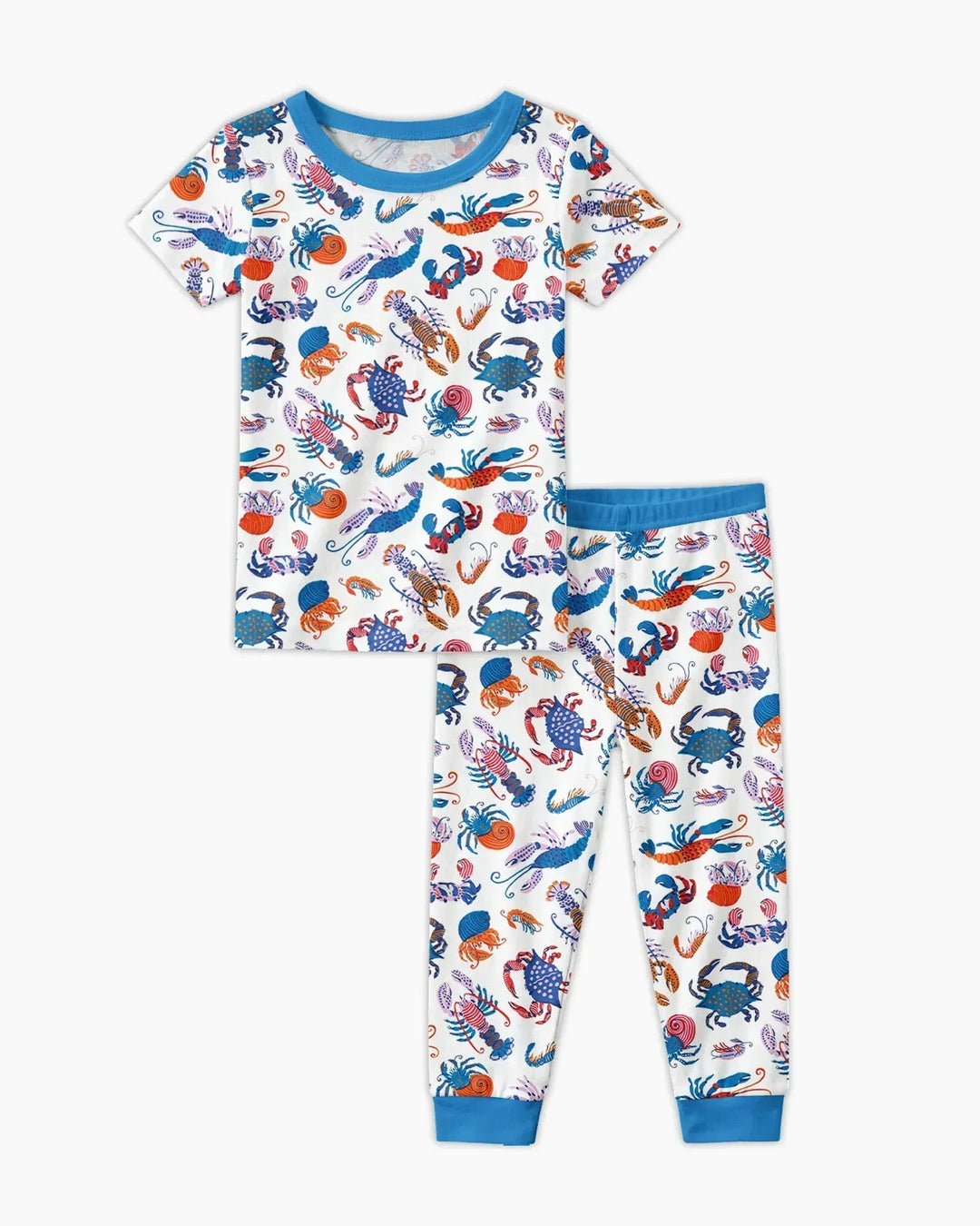 Crustacean Nation Family Matching Bamboo Two Piece Short Sleeve Pajama Set