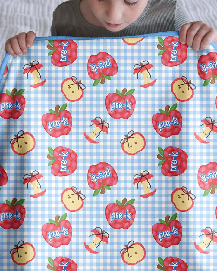Custom School Grade Apple Days Bamboo Blanket