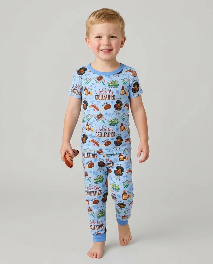 The Grill Father Family Matching Bamboo Two Piece Short Sleeve Pajama Set