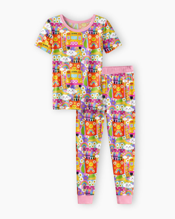 Zweiteiliges, kurzärmliges Pyjama-Set mit Marienkäfern