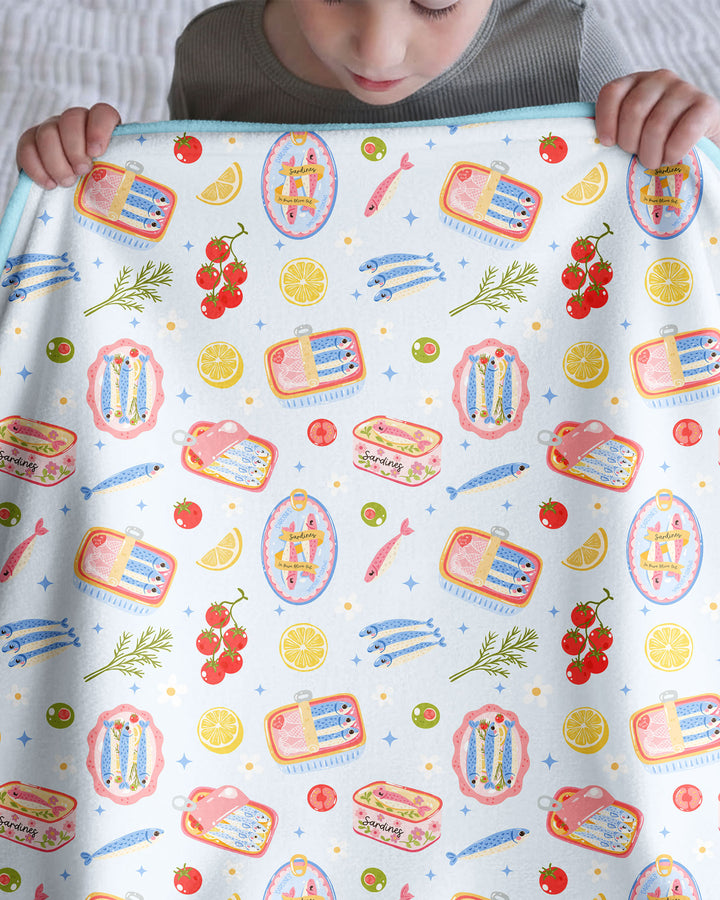 Preppy Sardines Bamboo Blanket