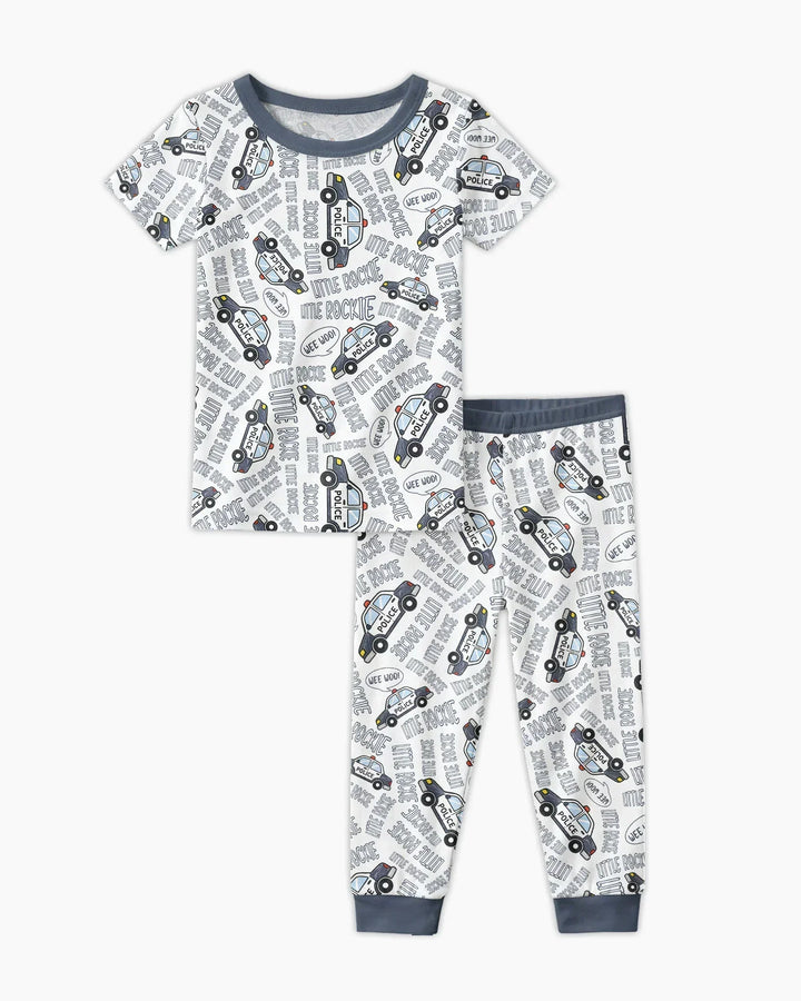 Little Rookie Bamboo Two Piece Short Sleeve Pajama Set