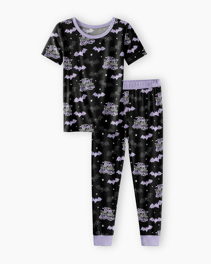 Halloween Butterflies Bamboo Two Piece Short Sleeve Pajama Set