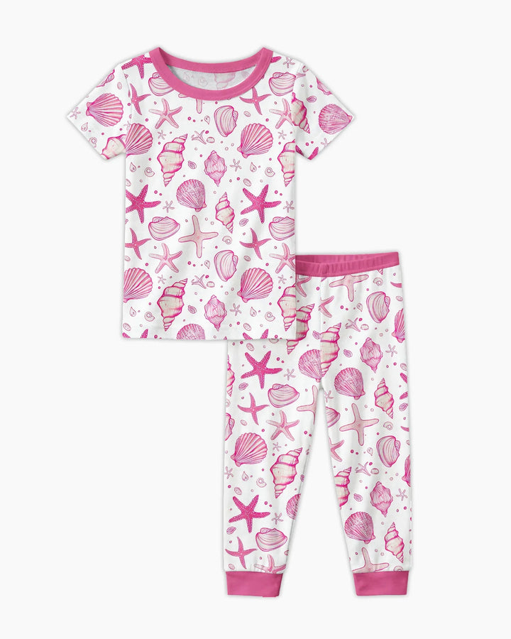 Coastal Charm Family Matching Bamboo Two Piece Short Sleeve Pajama Set