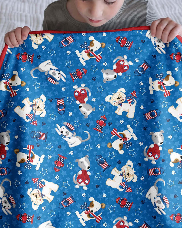 Red, White & Woof Family Matching Bamboo Blanket