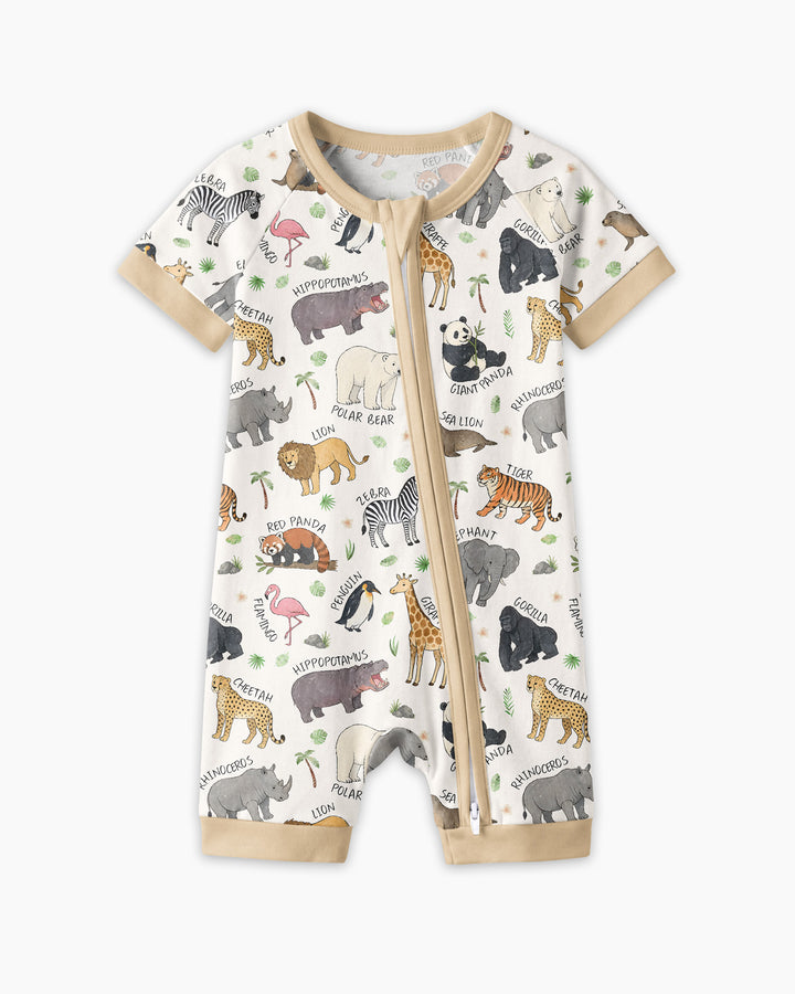 Safari Animals Bamboo Shorty Zippy