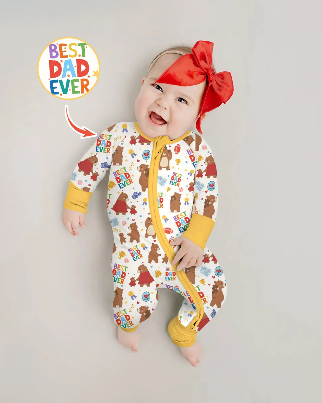 Best Daddy Bear Ever Family Matching Bamboo Convertible Zippy
