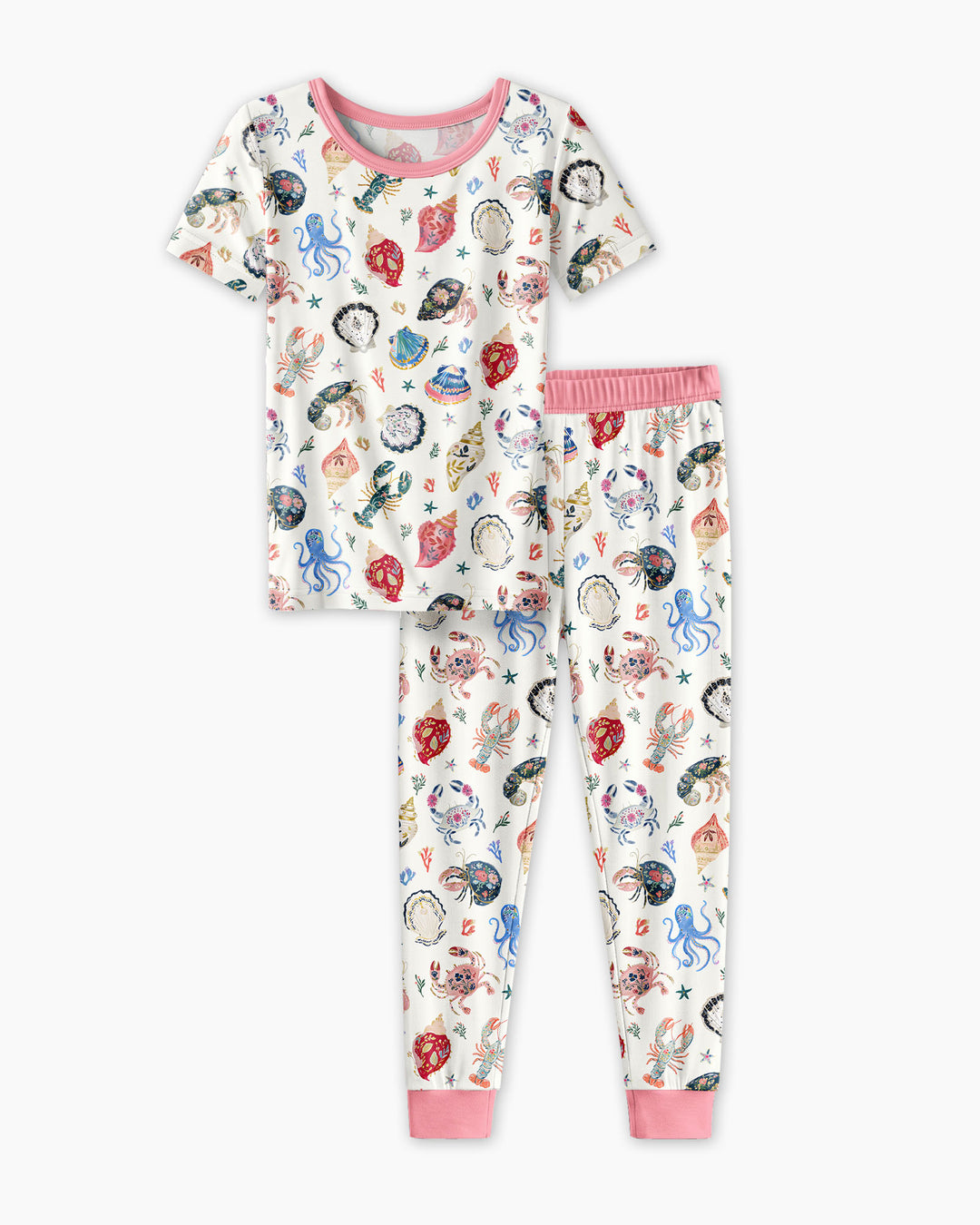 Preppy Coastal Bamboo Two Piece Short Sleeve Pajama Set
