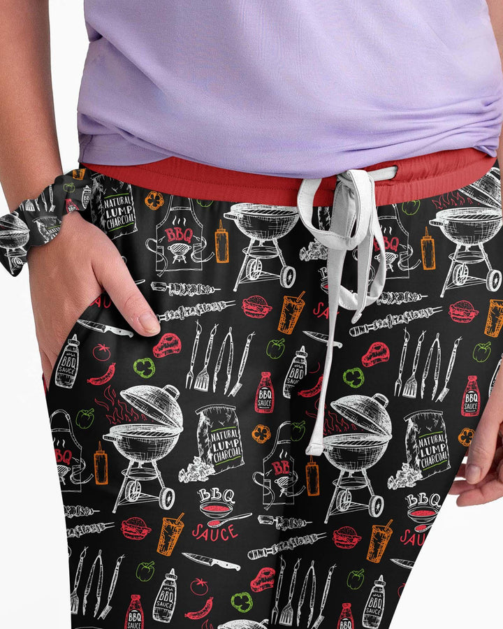 Backyard BBQ Party Family Matching Bamboo Women Pajama Set