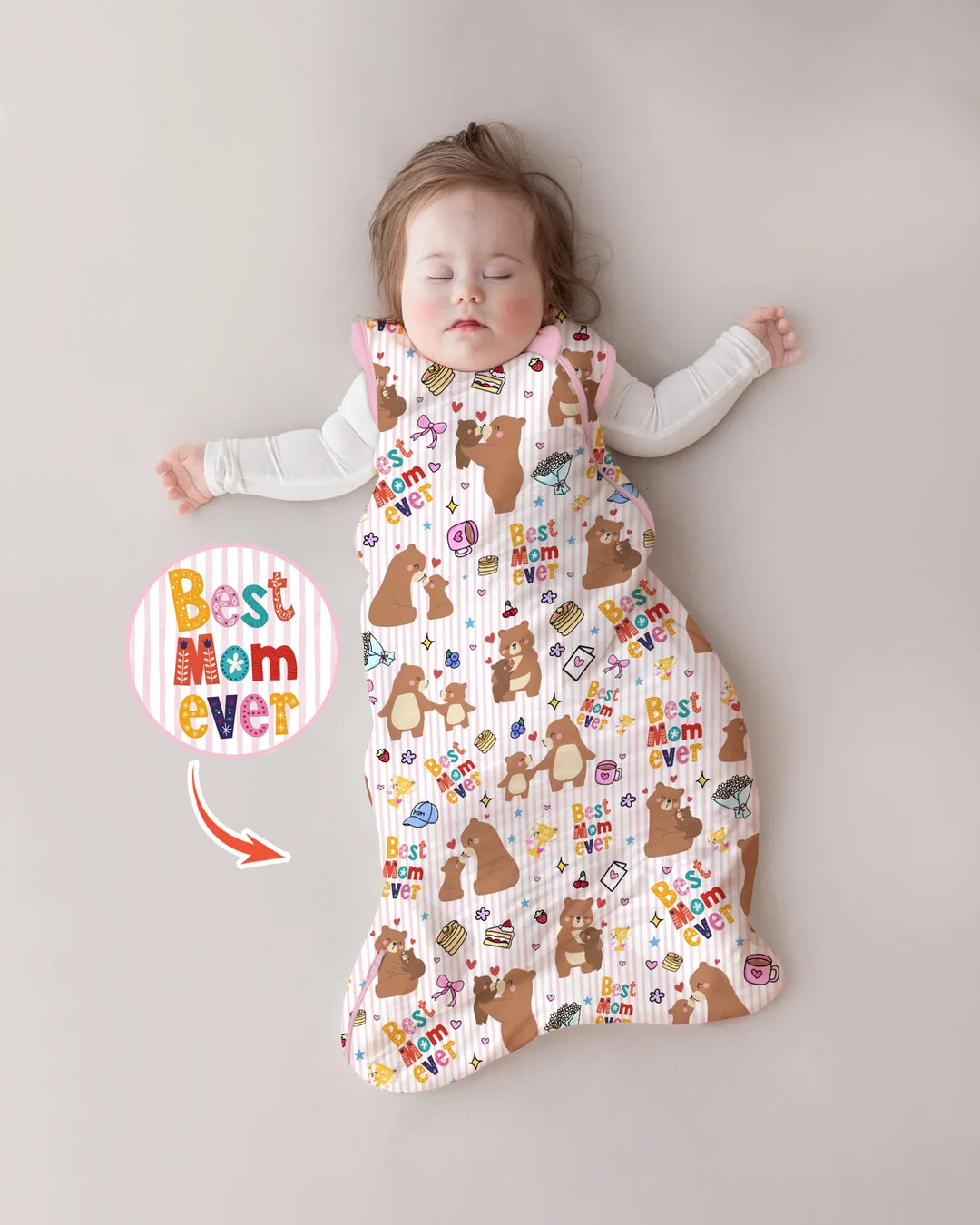 Best Mama Bear Ever Family Matching Bamboo Sleep Bag