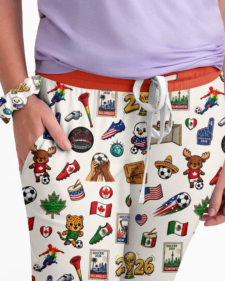 Soccer Cup 2026 Family Matching Bamboo Women Pajama Set