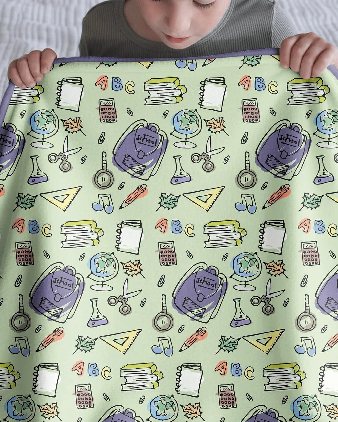 Doodle School Days Bamboo Blanket